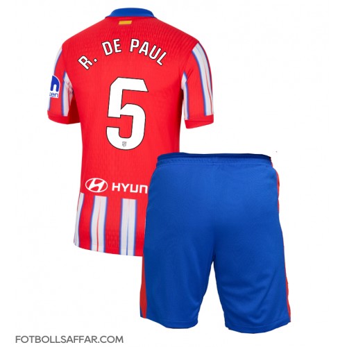 Atletico Madrid Rodrigo De Paul #5 Hemmadräkt Barn 2024-25 Kortärmad (+ Korta byxor)